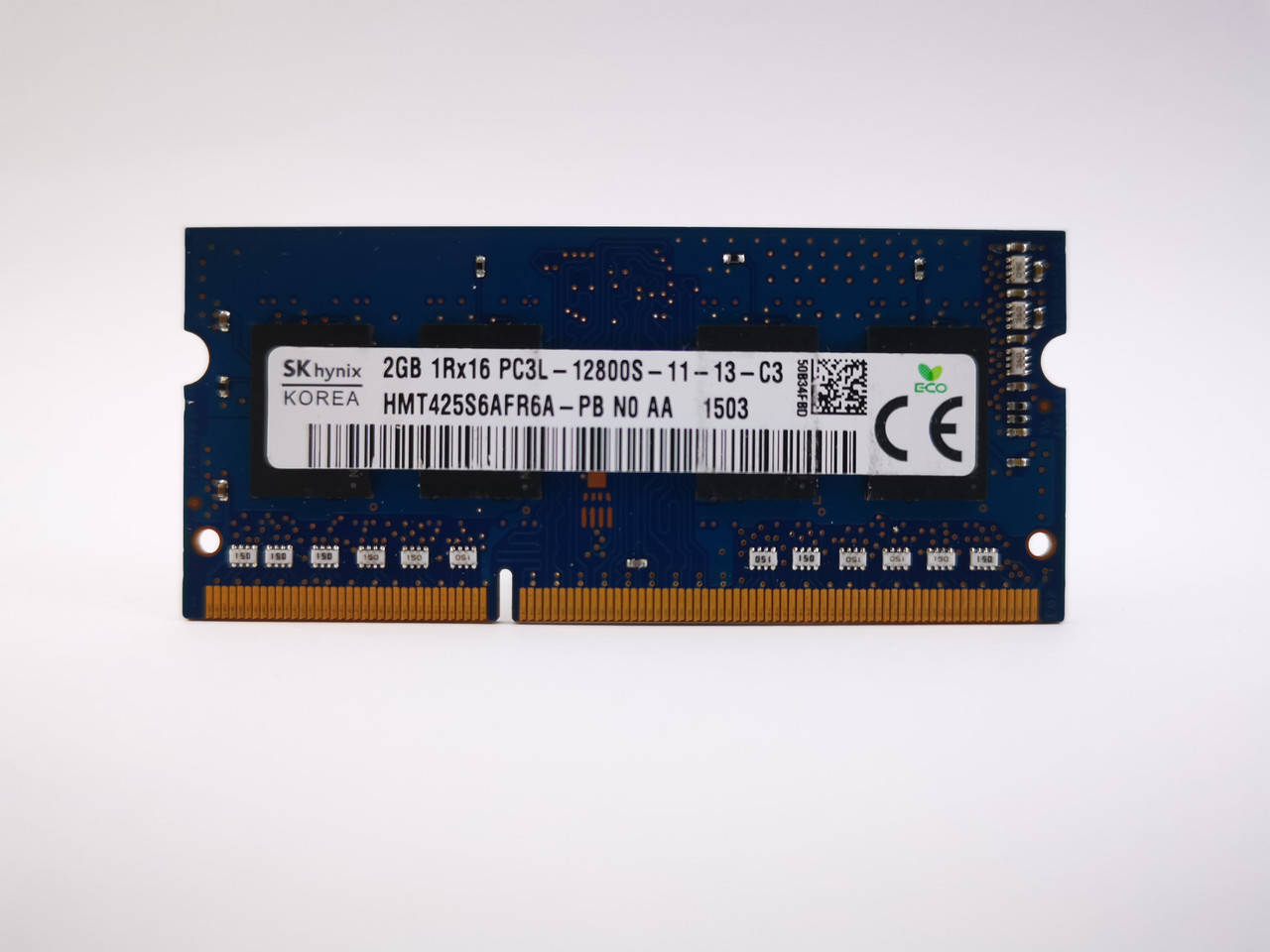 

Оперативная память для ноутбука SODIMM SK hynix DDR3L 2Gb 1600MHz PC3L-12800S (HMT425S6AFR6A-PB) Б/У