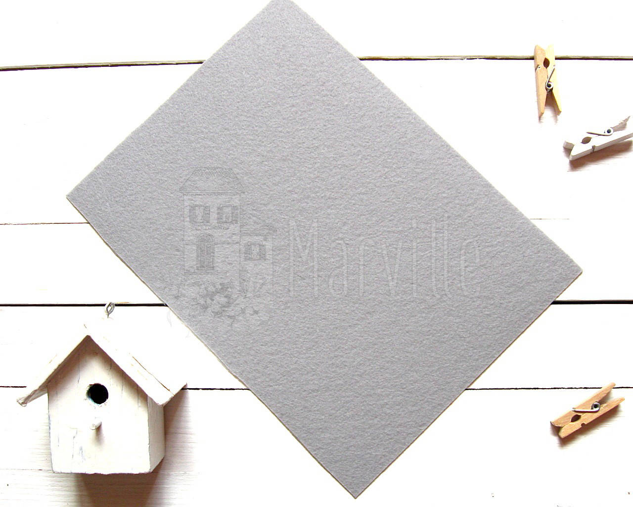 

Фетр корейский жесткий №12 серый (897) 30х40см