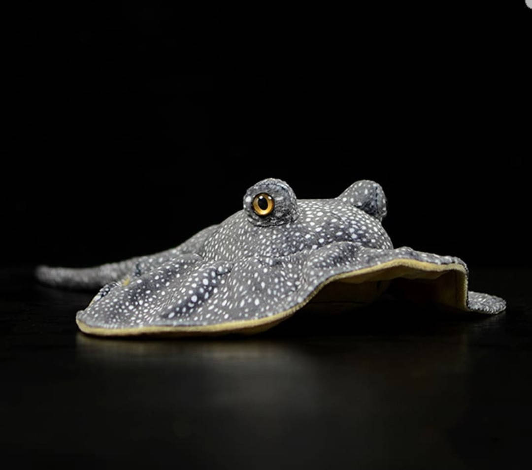 

Морской скат супер реалистическая мягкая игрушка 50 см, Черный