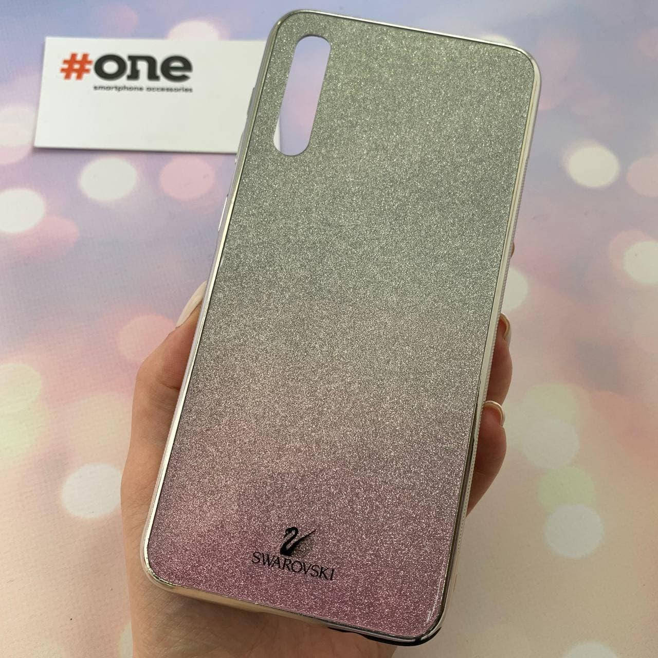 

Чехол для Samsung Galaxy A30s SWAROVSKI стеклянный блестящий чехол на телефон самсунг а30с розовый