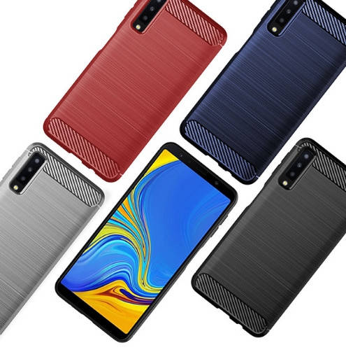 

Бампер для Samsung Galaxy A7 2018 (A750) Carbon ( Самсунг Галакси А7 ), Черный