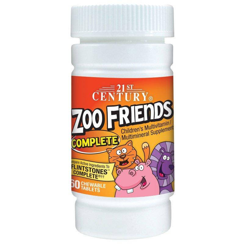 

Жувальні вітаміни Zoo Friends Complete 21st Century 60 Chewable Tablets