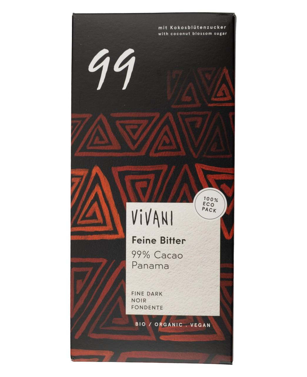 

Шоколад черный органический 99% какао тм "Vivani", 80 г