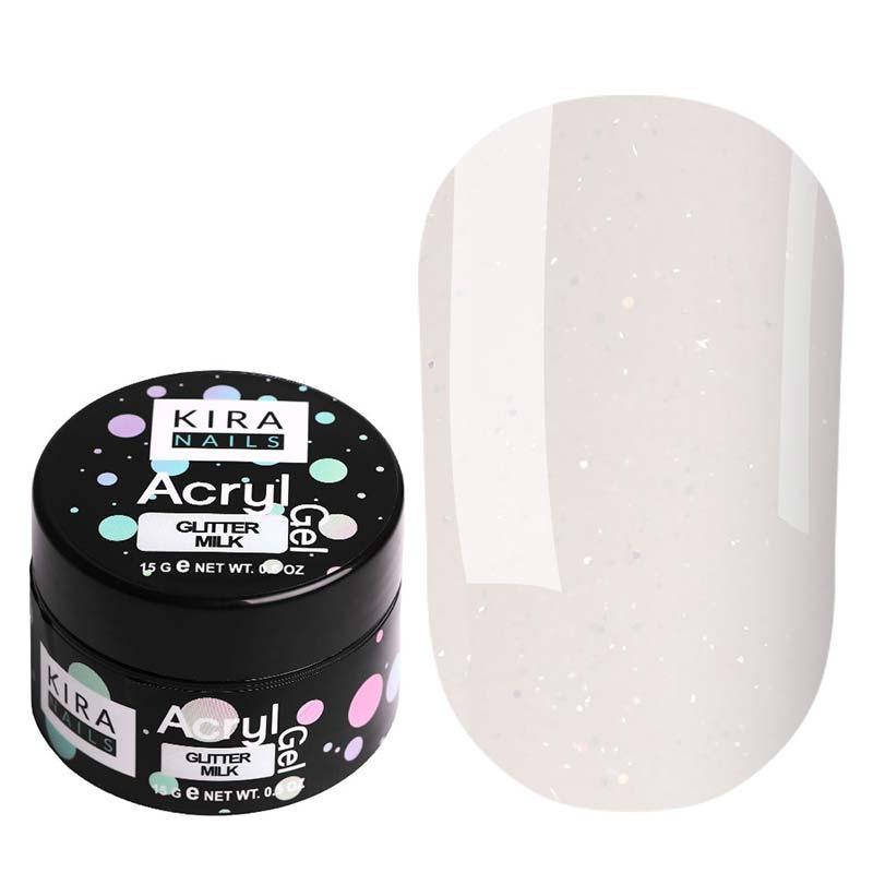

Kira Nails Acryl Gel Glitter Milk, 15 г, Розовый