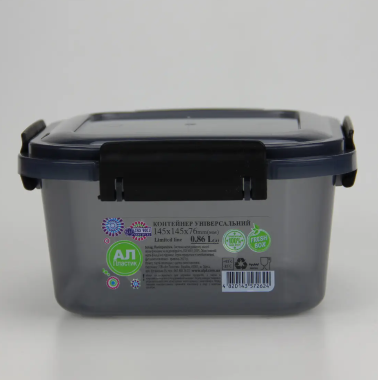 

Limited Line Контейнер харчовий квадратний 0,86 л. "Al-Plastik" 145х145х76 мм.