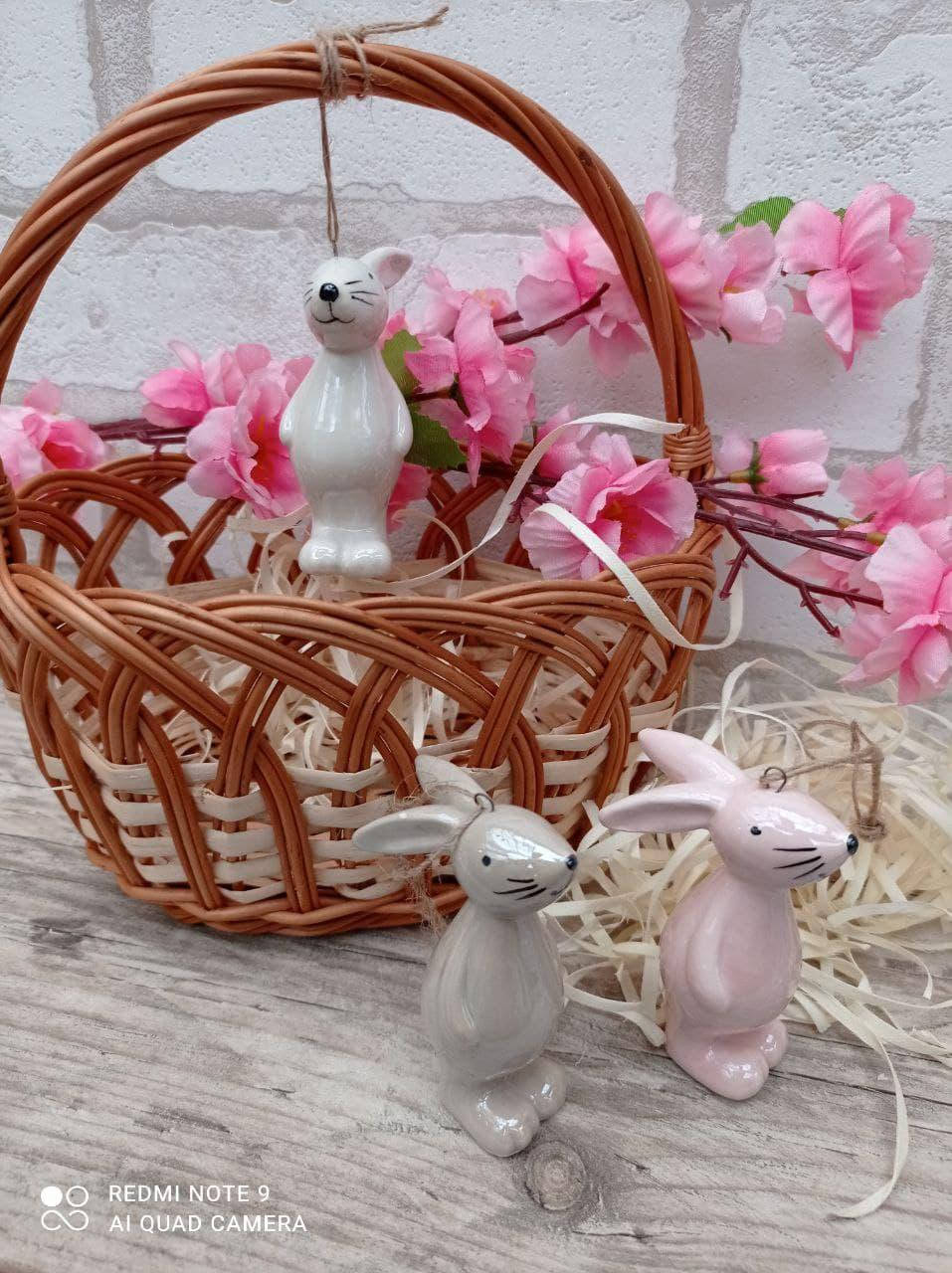 

Статуэтка-подвеска из керамики "Кролики" h-7,5 см, 85 грн