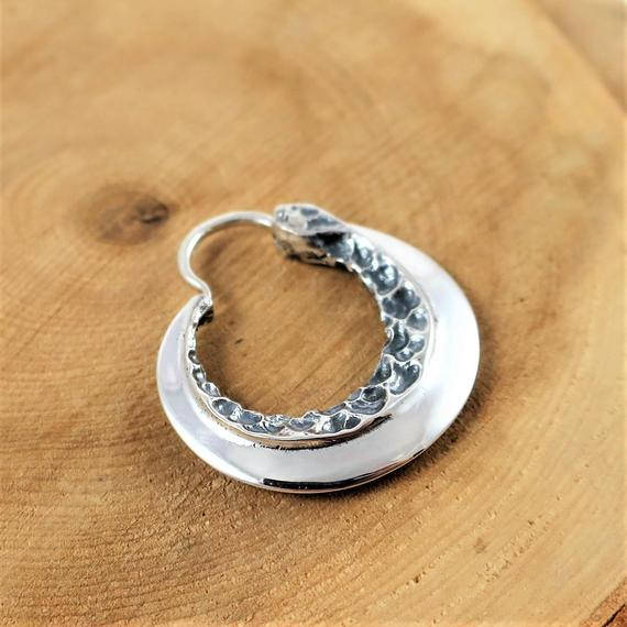 

Серьга Лезвие мужская серебро