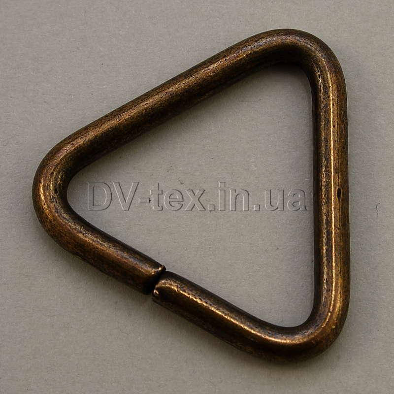 

Треугольник для сумок, 33мм, МТТР-33, (3*33*21)(8331/4362), антик