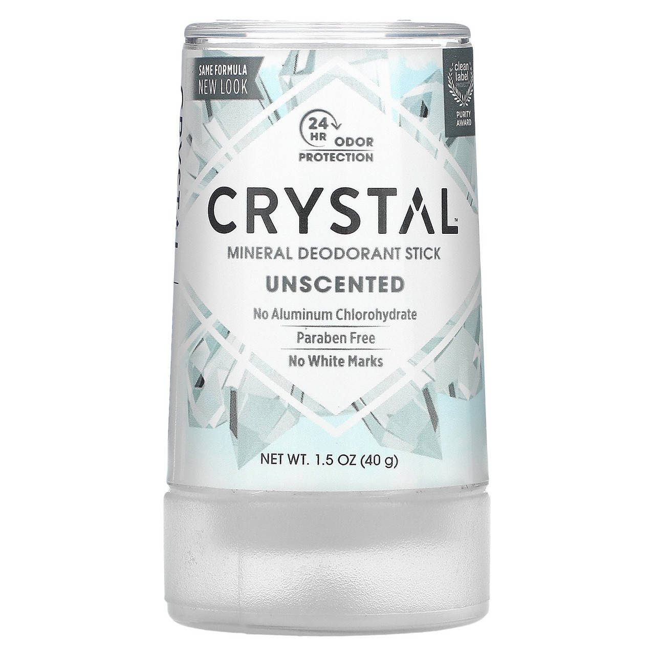 

Минеральный дезодорант Crystal, камешек, без запаха, 40g