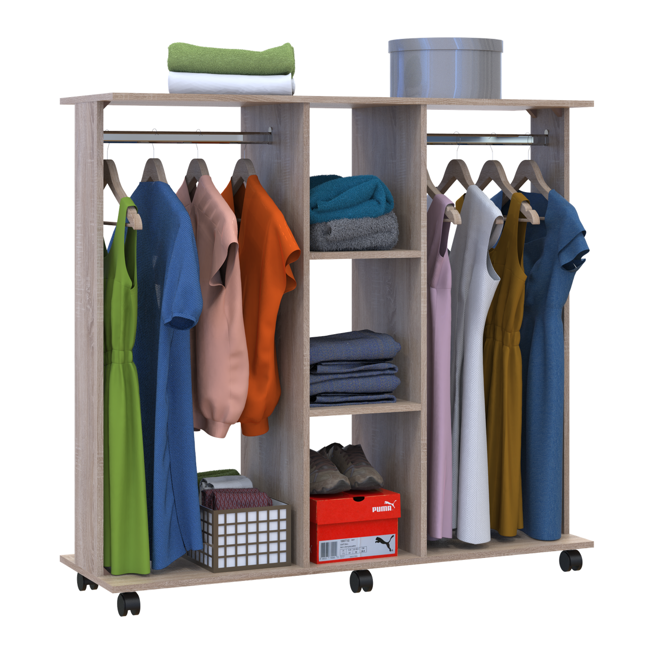 Гардеробна стійка Doros Д3 Дуб сонома 130х40.1х121 (41510112) 3