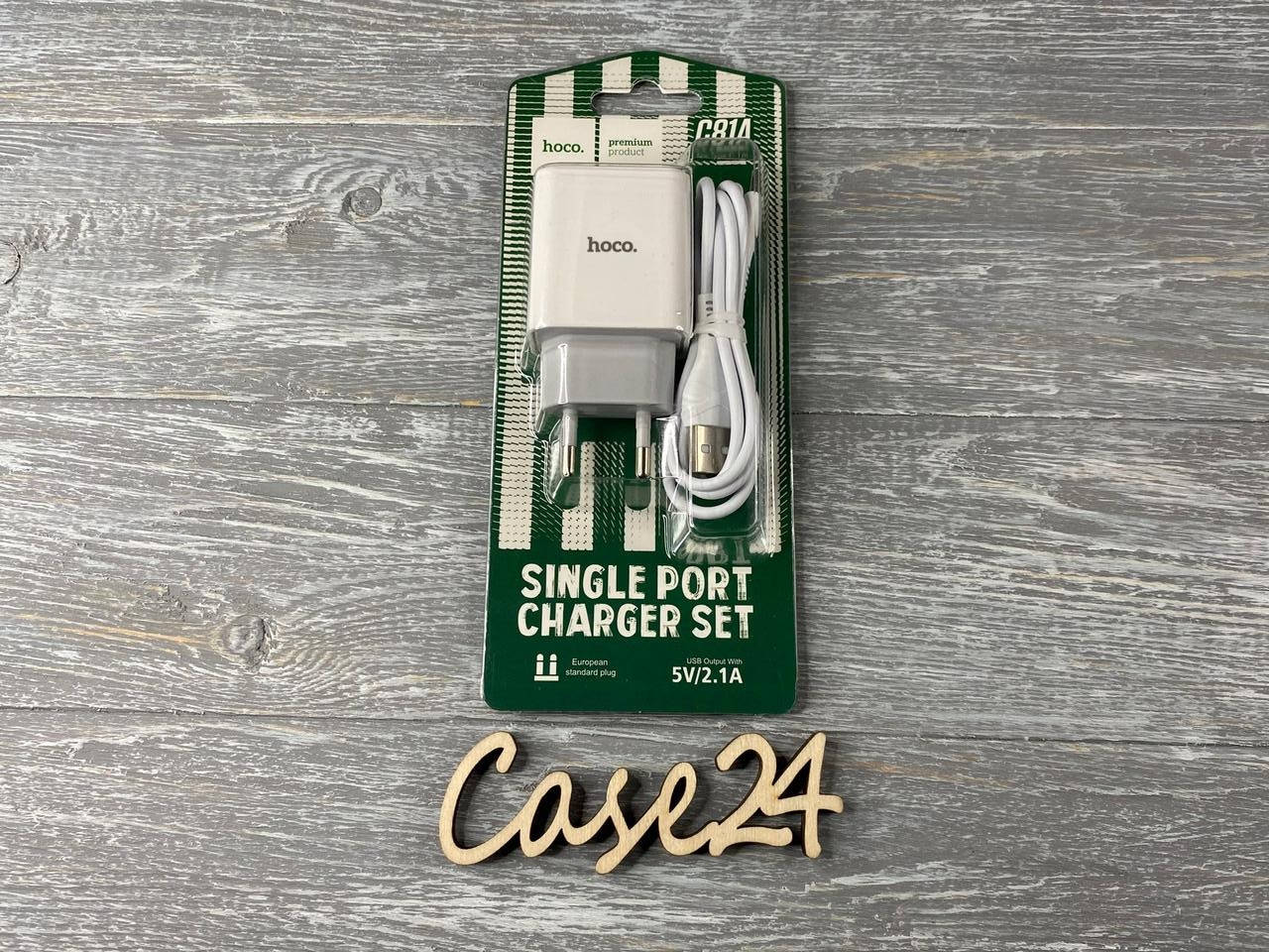 

СЗУ Hoco C81A с кабелем Type-C (1USB, 2.1А) 1м, Разные цвета
