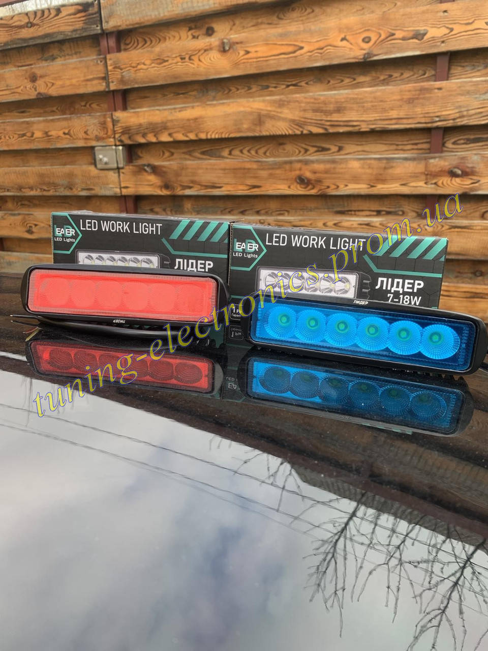 

Светодиодные яркие 6 LED Strobe стробоскопы красно синие 18 watt Лидер