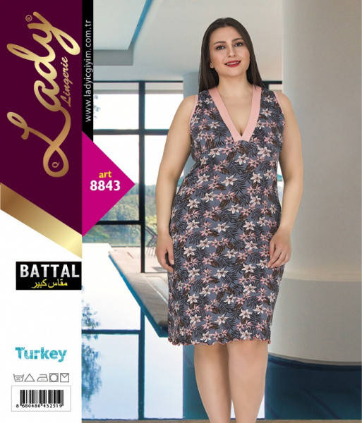 

Ночная рубашка больших размеров LADY LINGERIE 8843