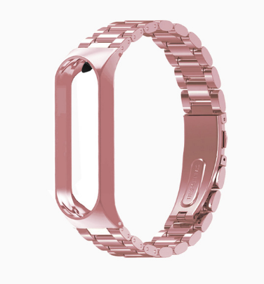 

Металлический браслет для фитнес трекера Xiaomi mi band 5 Цвет Розовое золото аксессуар замена