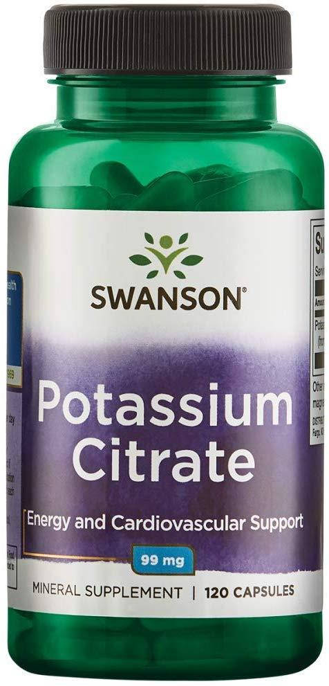 

Калий цитрат Potassium Citrate Swanson 99 мг, 120 капсул