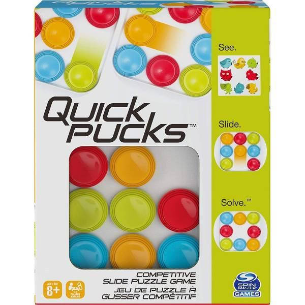 

Quick Pucks, головоломка для 1-2 игроков с карточками и звонком puzzle game