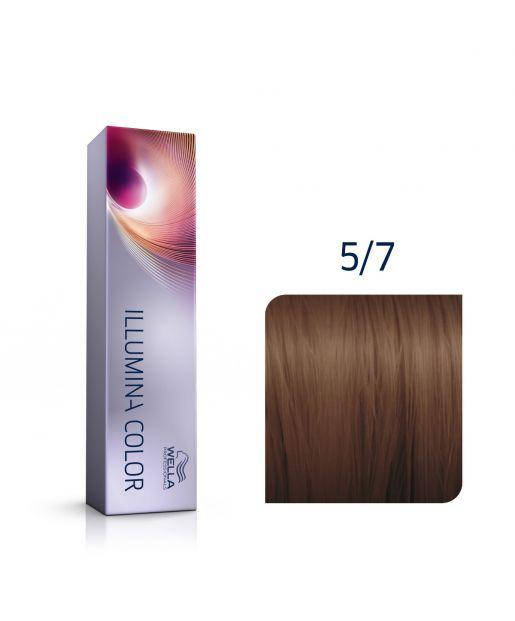 

Краска для волос Wella Professionals Illumina Color 5/7 - Светло-коричневый коричневый