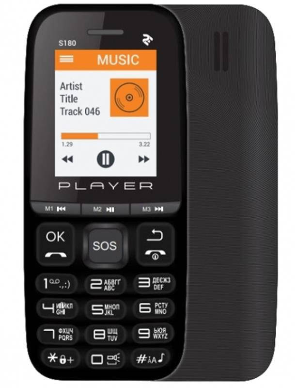 

Мобильный телефон 2E S180 2021 Dual Sim без ЗУ Black (688130243377), Черный