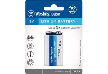 Литиевая батарейка 9V Westinghouse Lithium 6F22 Крона