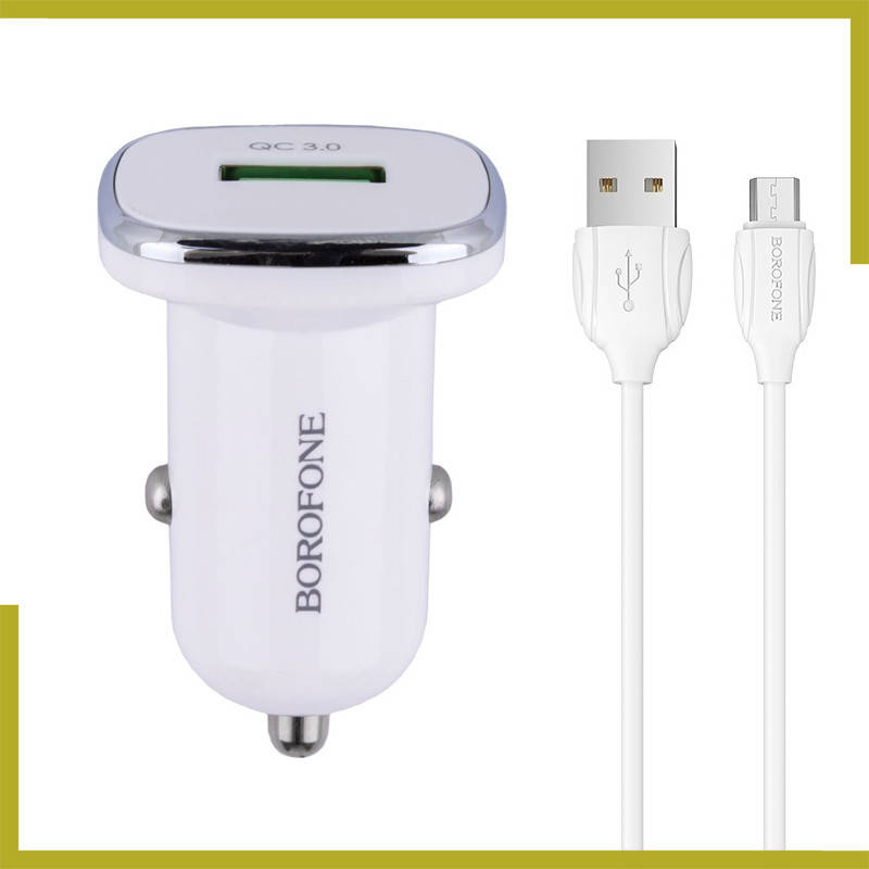 

Зарядка от прикуривателя Borofone + Кабель MicroUSB / Авто зарядка для телефонов