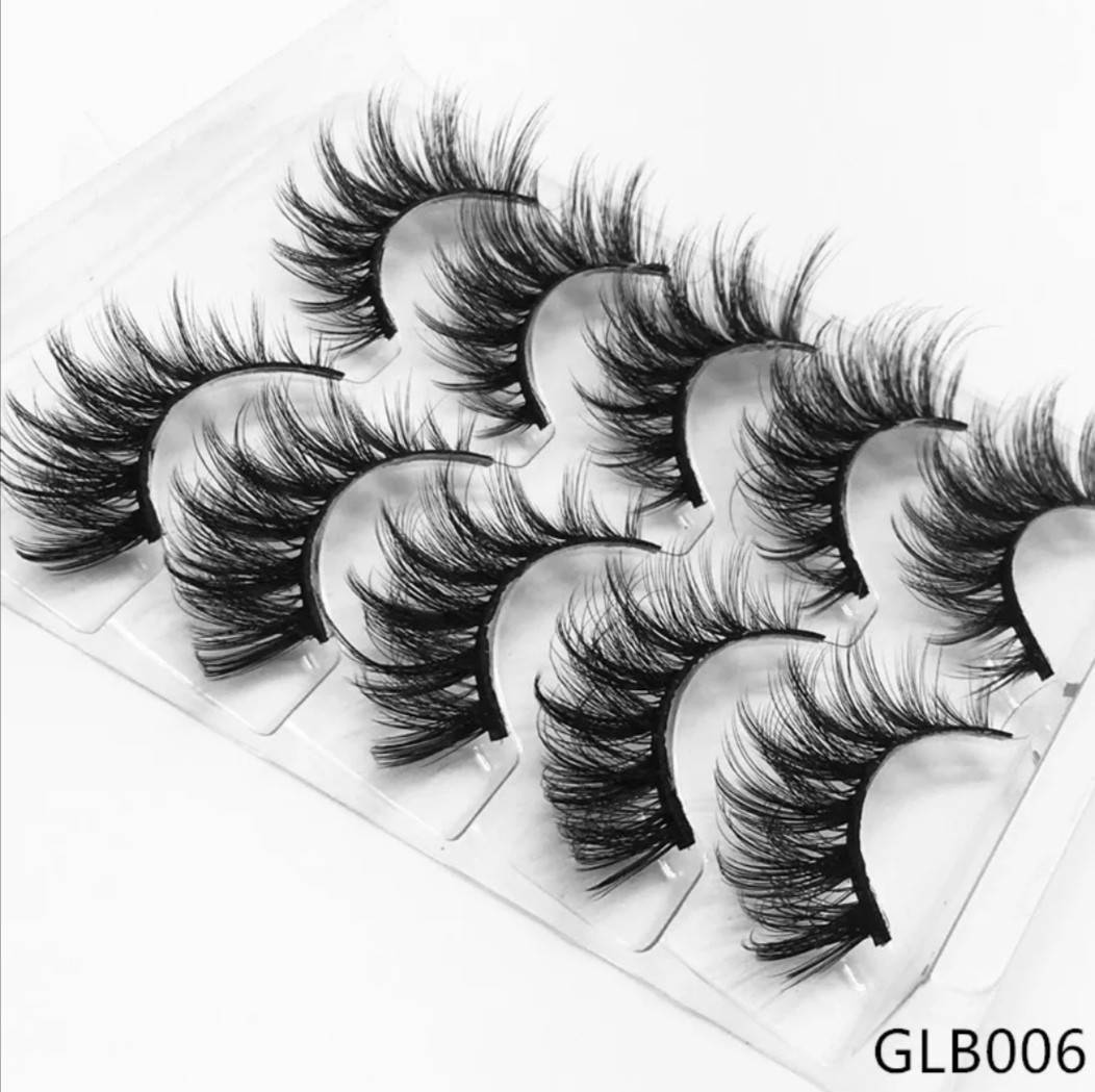 

Накладные ресницы 3D GLB006 5пар, Черный