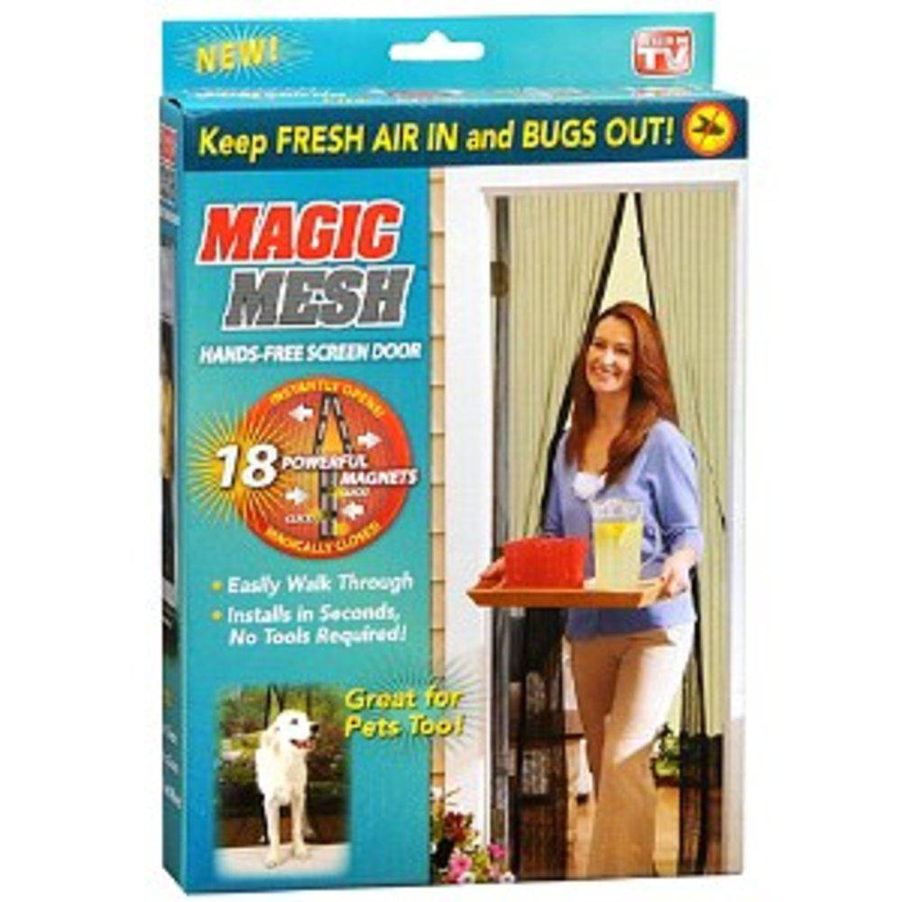 

Антимоскитная штора на дверь на магнитах сетка москитная Magic Mesh черный