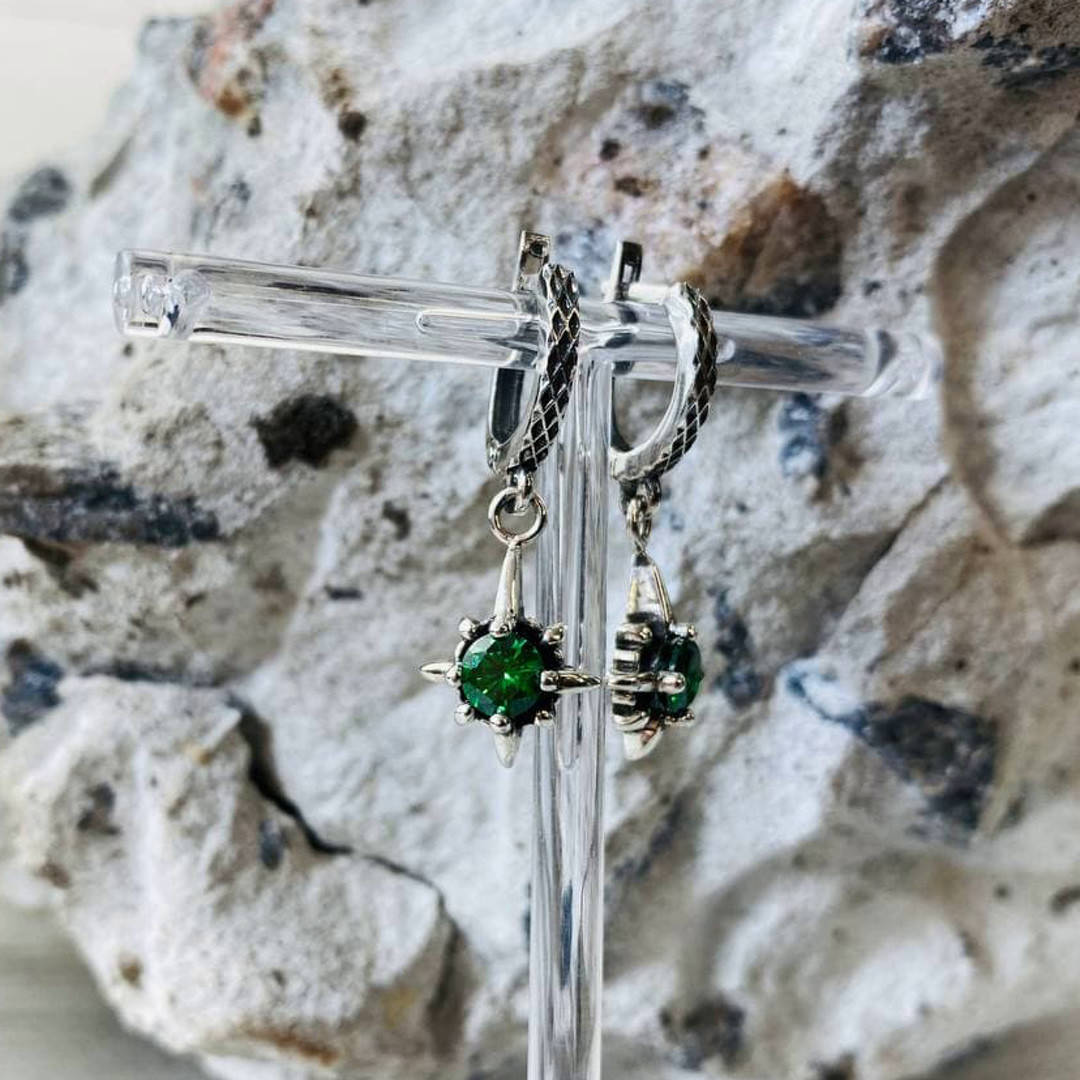 

Женские серьги из серебра звёздочки "Alya"