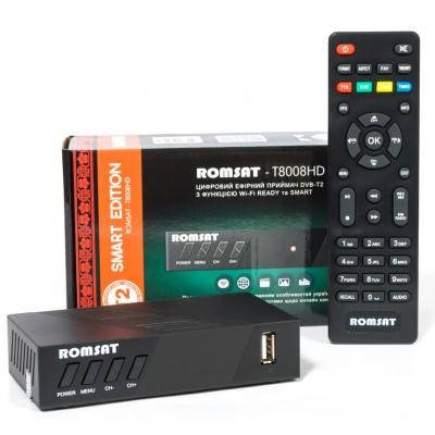 

Цифровой ТВ тюнер Romsat T8008HD DVB-T2 SMART EDITION