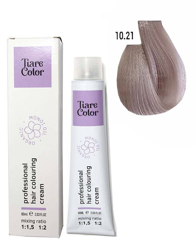 

Крем-краска для волос Tiare Color №10.21 Platinum blonde irisee 60 мл (12486Gu)
