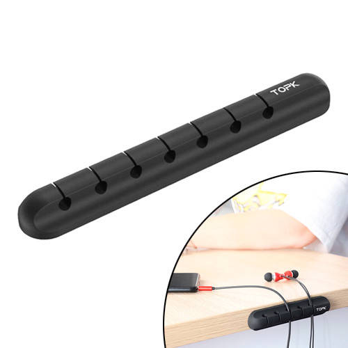 

Держатель органайзер для кабеля 7 секций, силиконовый клейкий TOPK L16