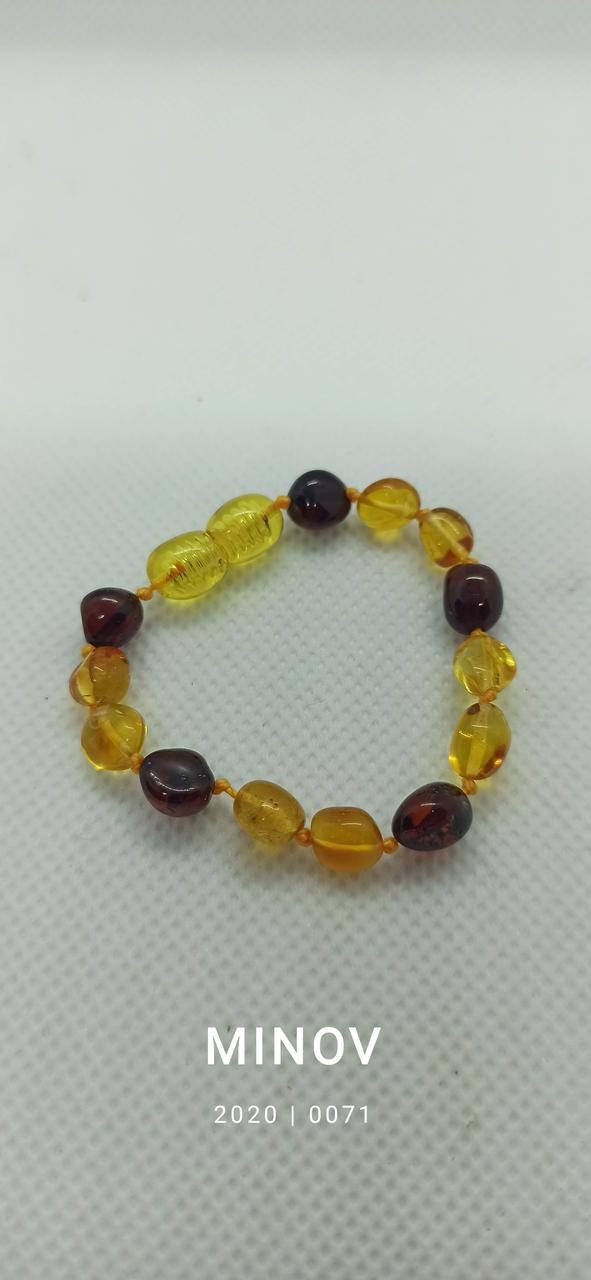 

Браслет для ребенка MINOV 0071 из натурального янтаря лечебный