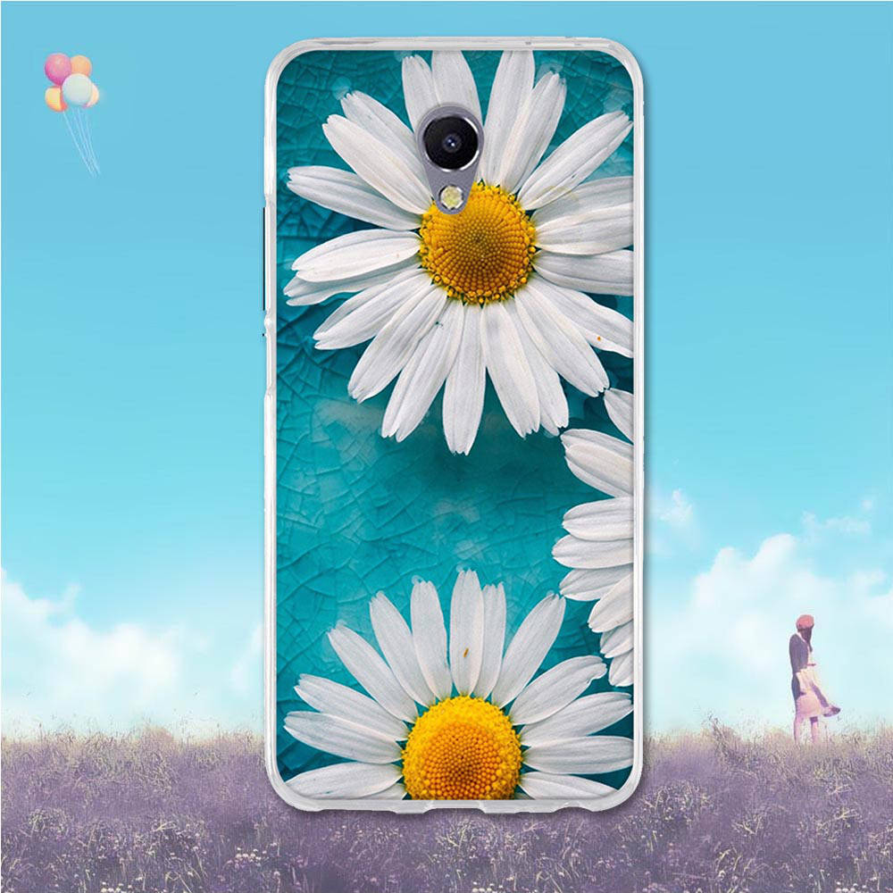 

Силиконовый чехол с рисунком для Meizu M5 Note (Ромашки)