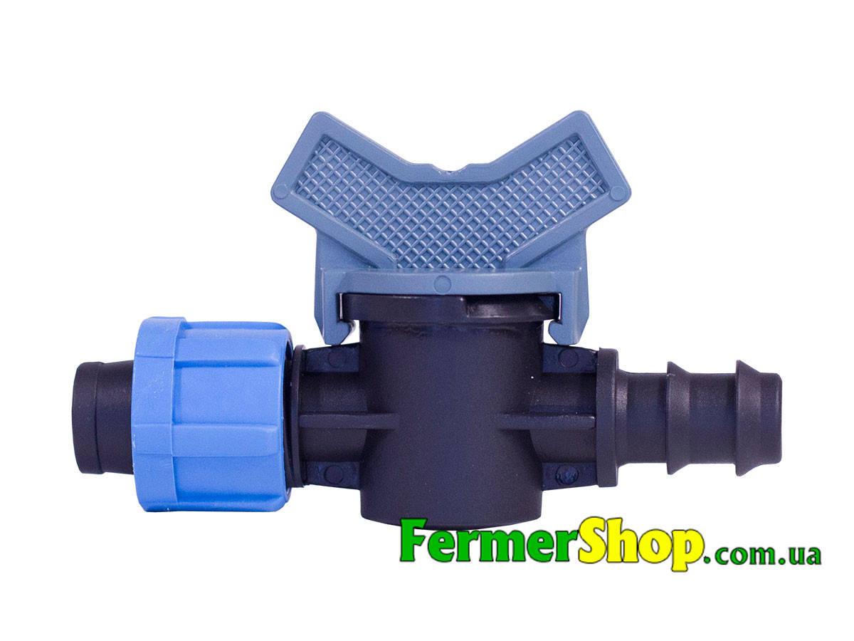 

Кран для соединения капельной трубки (16мм) с лентой - Украина