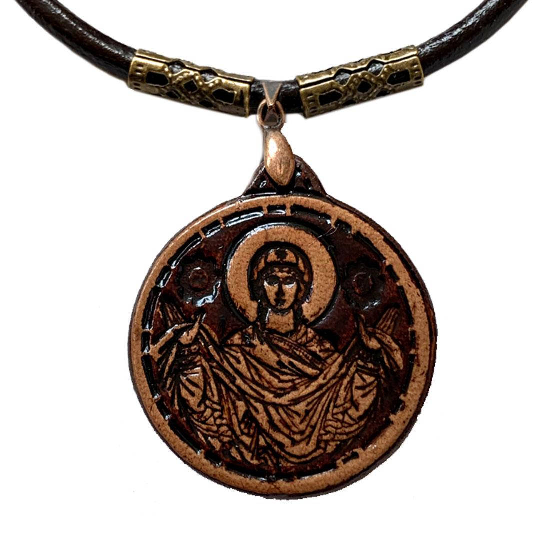 

Покров Пресвятой Богородицы Ладанка нательная из Кожи (30х30х3мм)