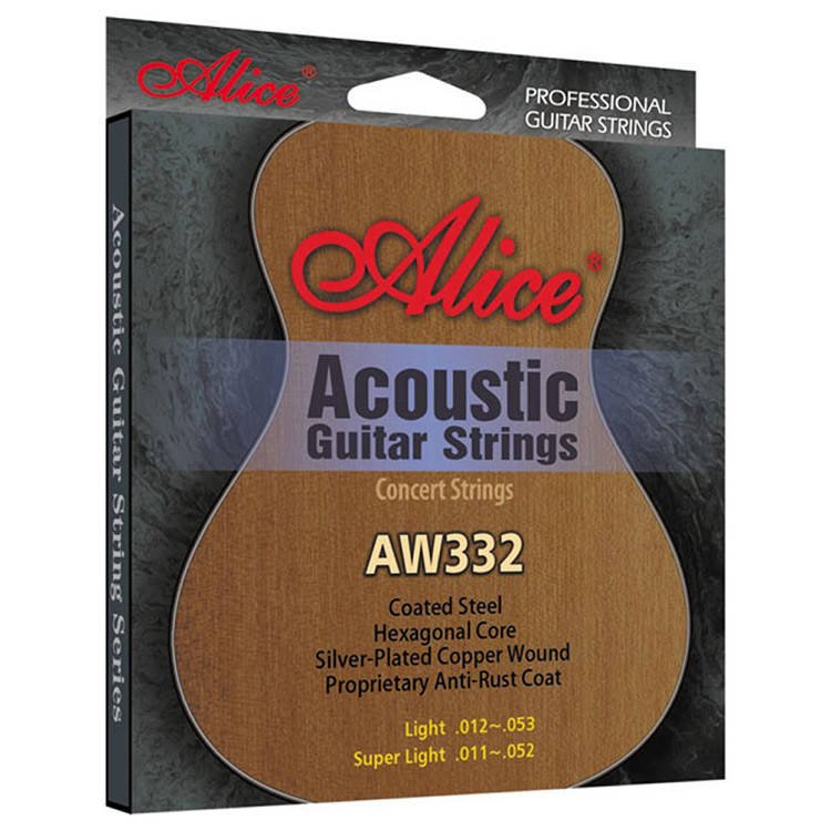 

Струны для акустической гитары, концертные Alice AW332L серебро (12-53)