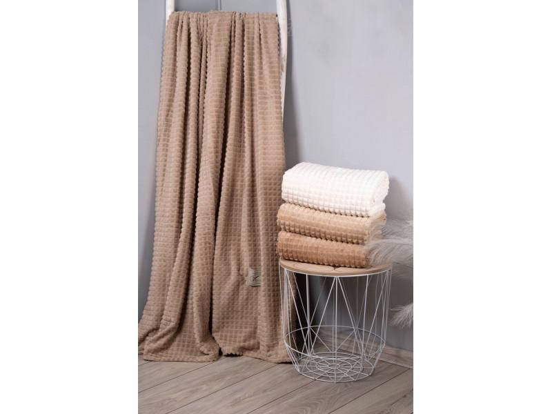 

Плед велюр квадратик мелкий евро 220см*240см, Разные цвета