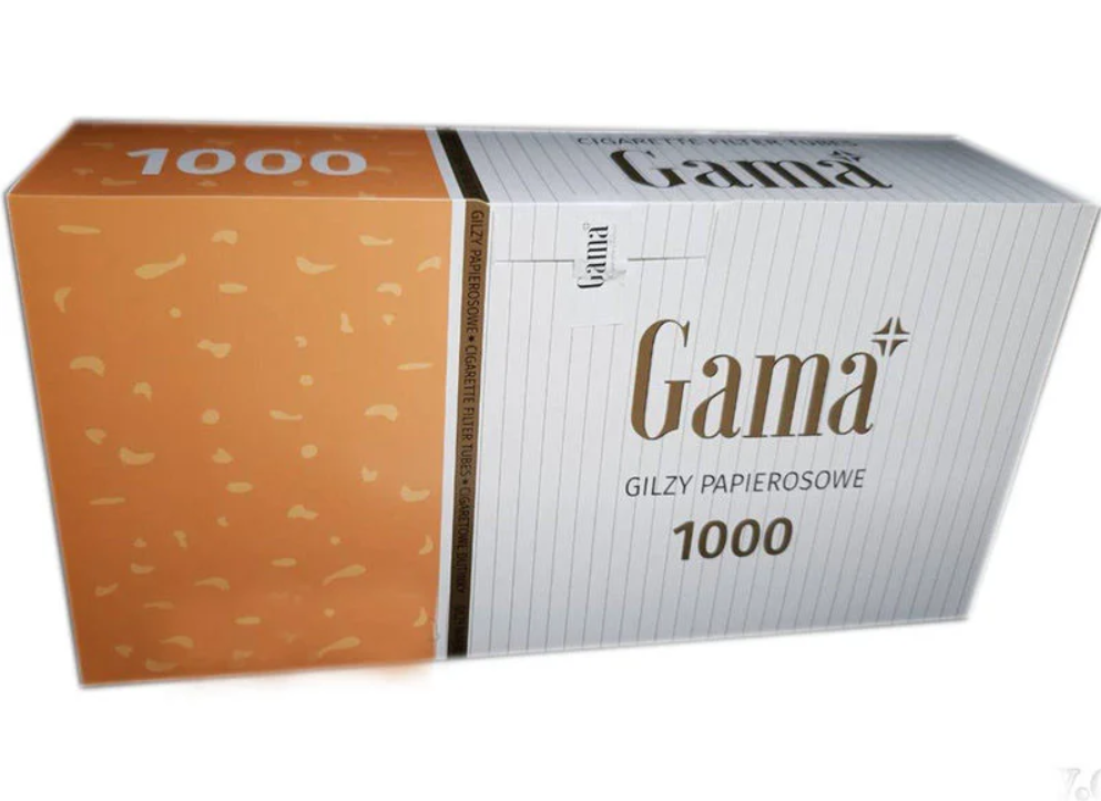 

Гильзы для сигарет Gama в блоках по 1000 шт