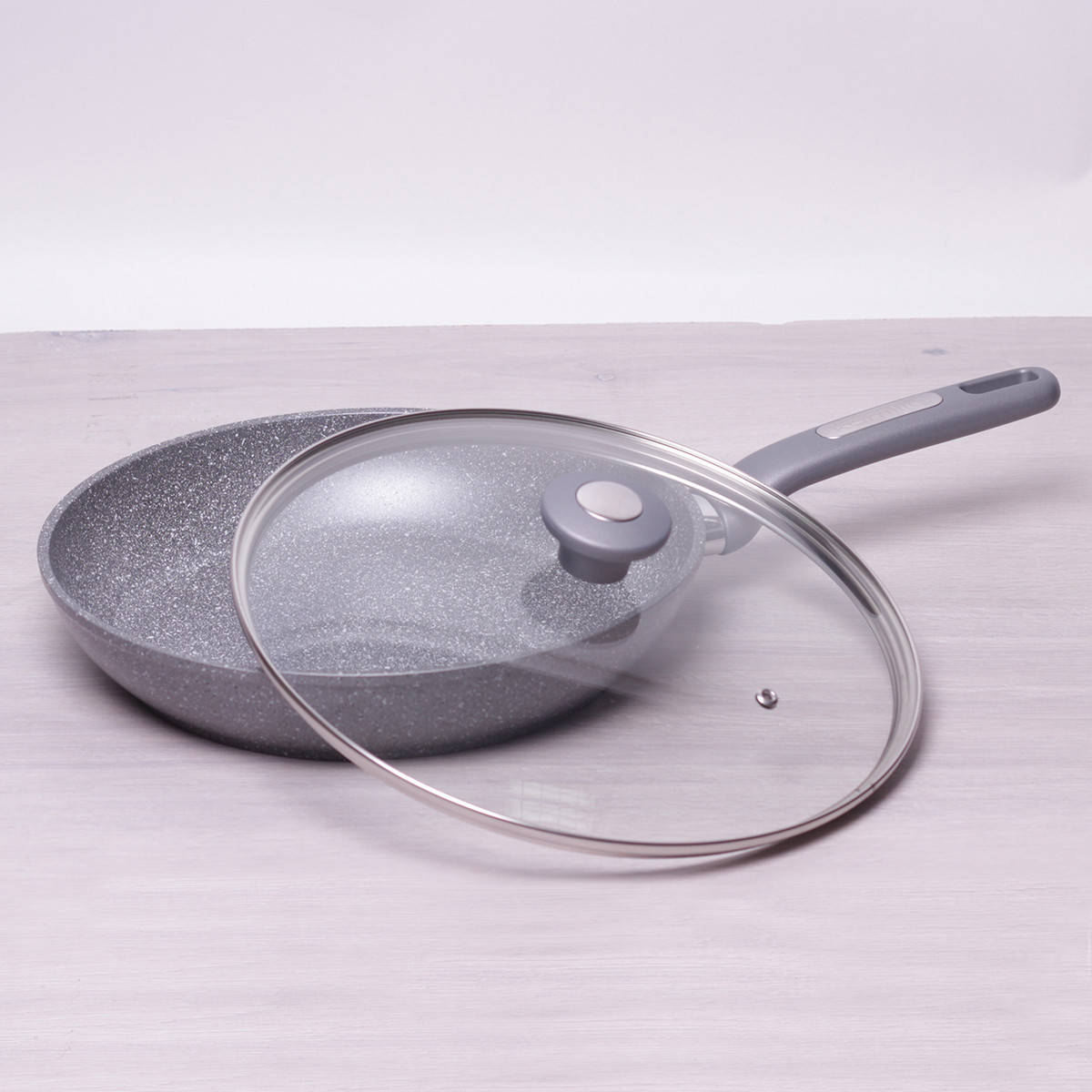 

Сковорода Kamille 28см с гранитным покрытием и крышкой