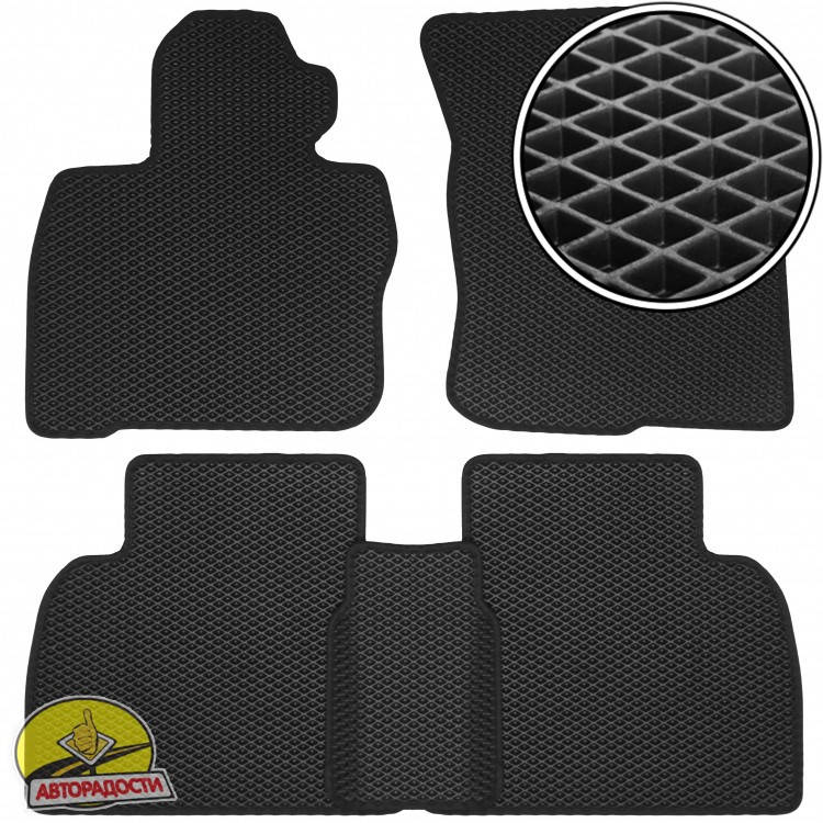 

Коврики в салон для Honda Civic 5D '06-12, EVA-полимерные, черные (Kinetic), Черный