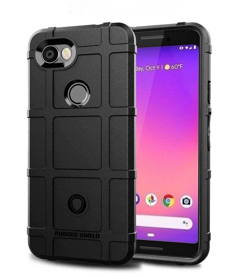 

Противоударный чехол бампер Rugged Shield для Google Pixel 3a черный резиновый