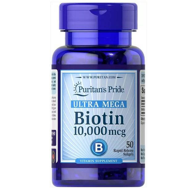 

Витамины Биотин Puritan's Pride Biotin 10000 mcg (50 капсул.)