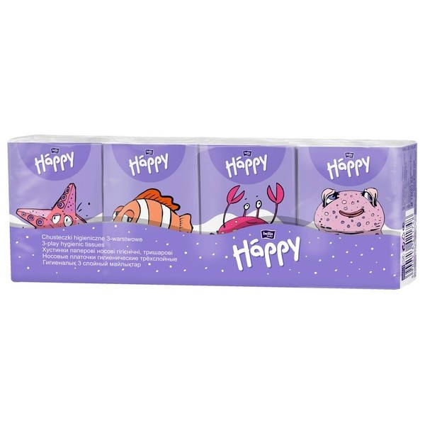 

Носовые платки Bella Baby Happy трехслойные, 9 х 8 шт