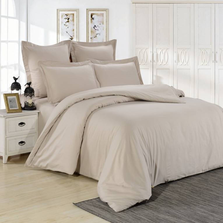 

Комплект двуспальный постельного белья ТМ "Ловец снов", Однотонный бежевый