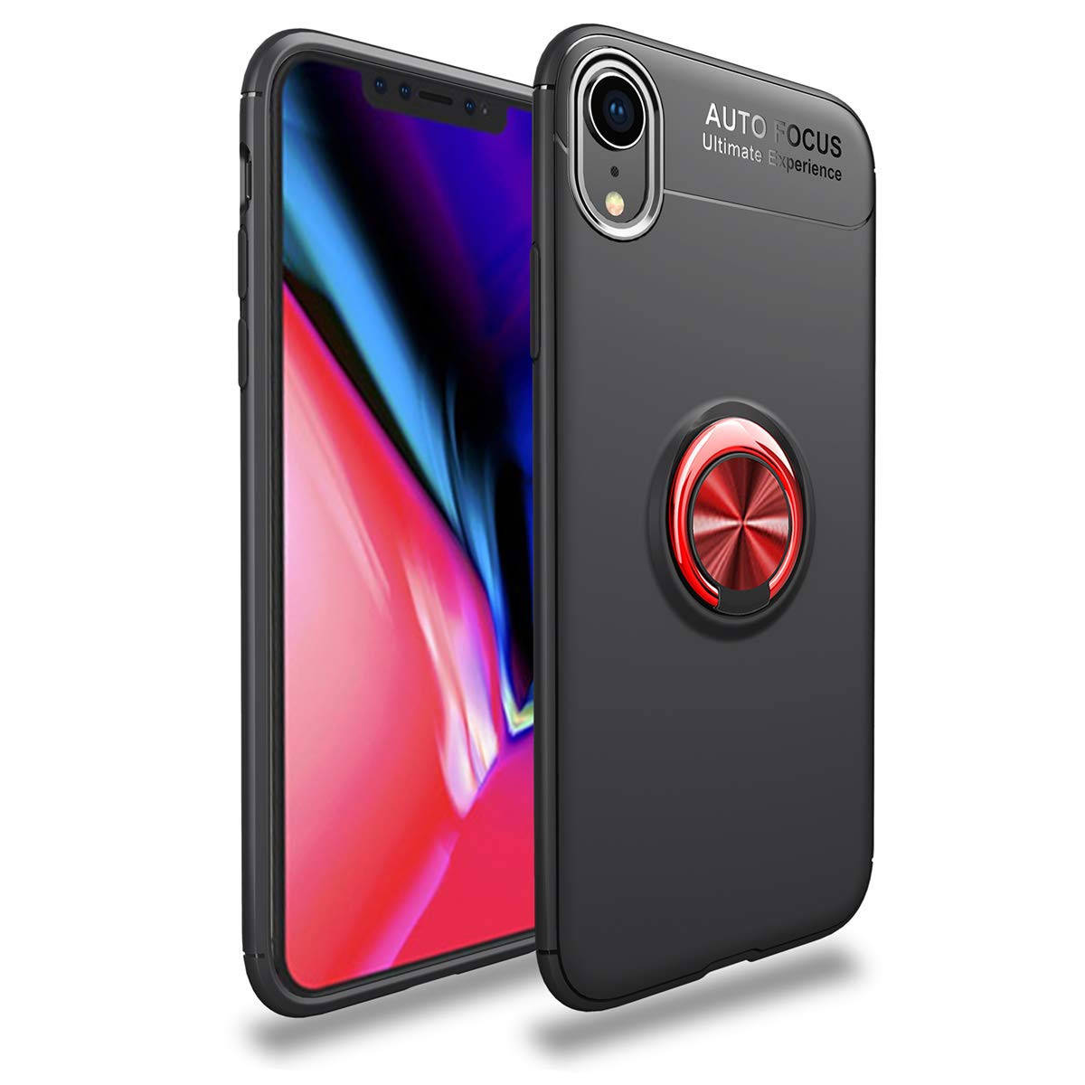 

Чехол под магнитный держатель для Apple iPhone XR (6.1") (Черный / Красный)