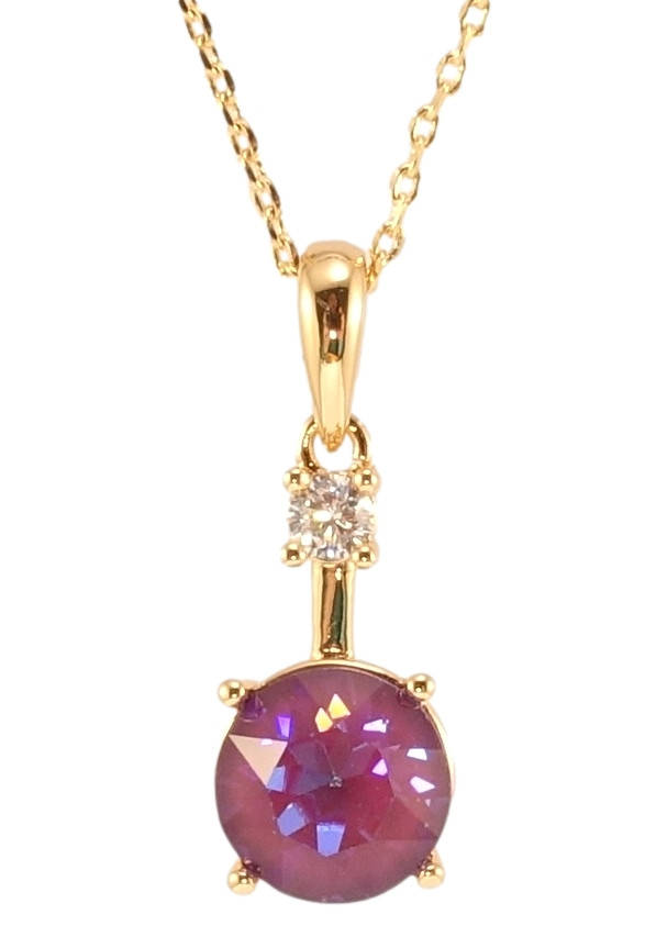 

Кулон Xuping Позолота 18K с кр-ми Swarovski на цепочке "Кристалл Burgundy Delite" длина 41-46см х 1мм