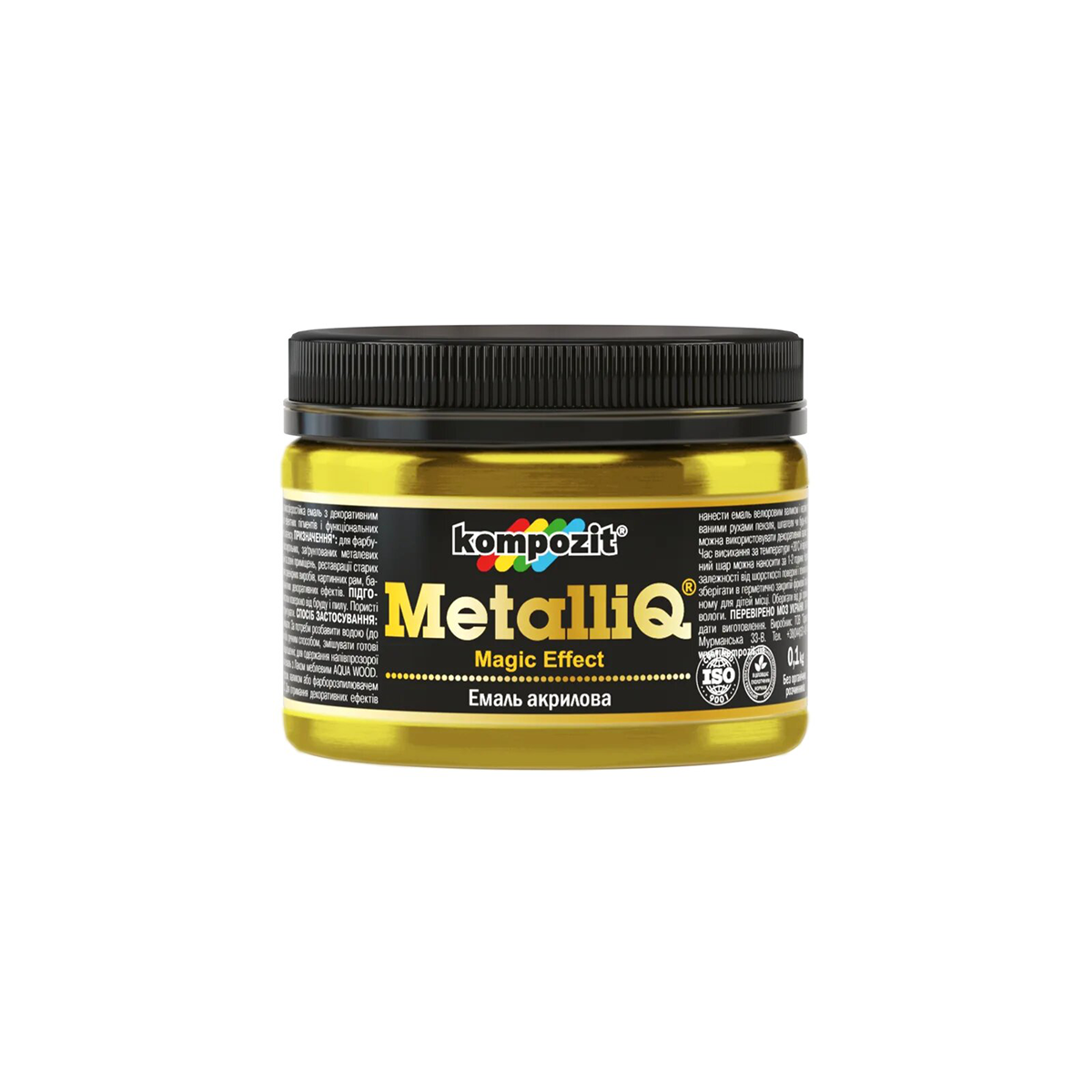 

Декоративная акриловая эмаль Kompozit Metalliq красное золото 0.1кг