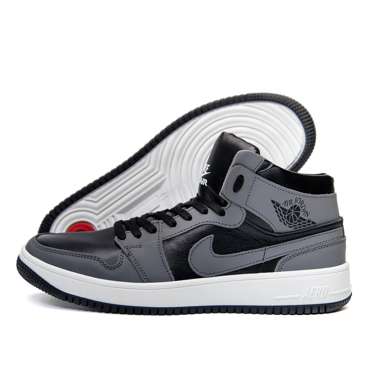

Мужские кожаные кроссовки Nike Air Max Grey, Серый