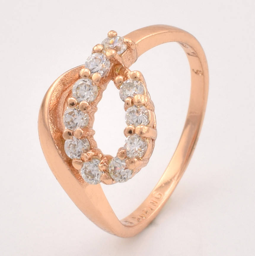 

Кольцо Xuping 10282 белые фианиты позолота РО размер 16