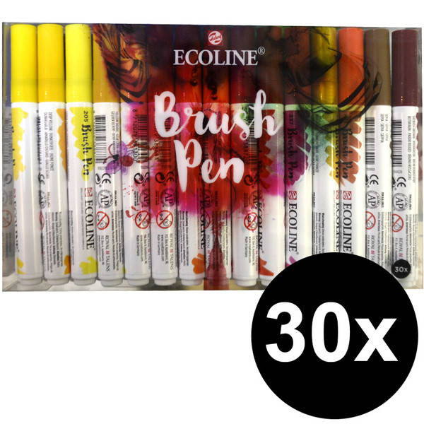

Набор кистей-ручек Ecoline Brushpen, 30шт, Royal Talens