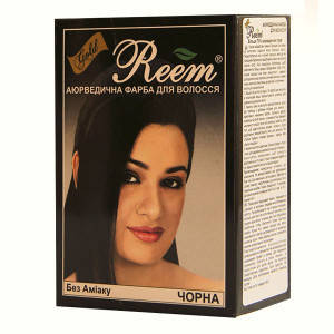 

Натуральная краска для волос REEM GOLD – Чёрный на основе хны